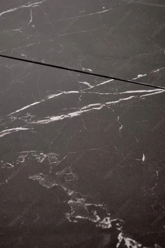 Стол обеденный Halmar VOLANT 140 (черный мрамор/дуб золотой) | изображение 13