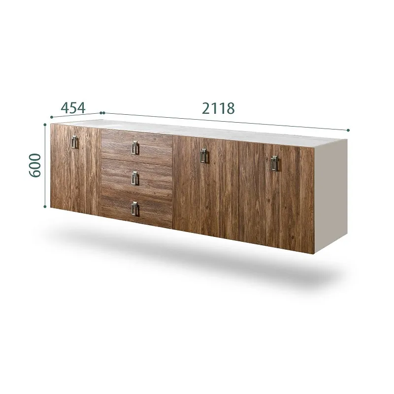 Комод 2.1м Bogemia Fly Wood Fa (Шелк) (Novabuk/Хром) БМКМ-5