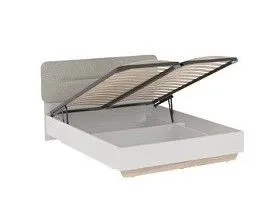 Кровать 1600 с темной мягкой вставкой NEW и подъемным механизмом, Аврора Дуб Мария/Кашемир