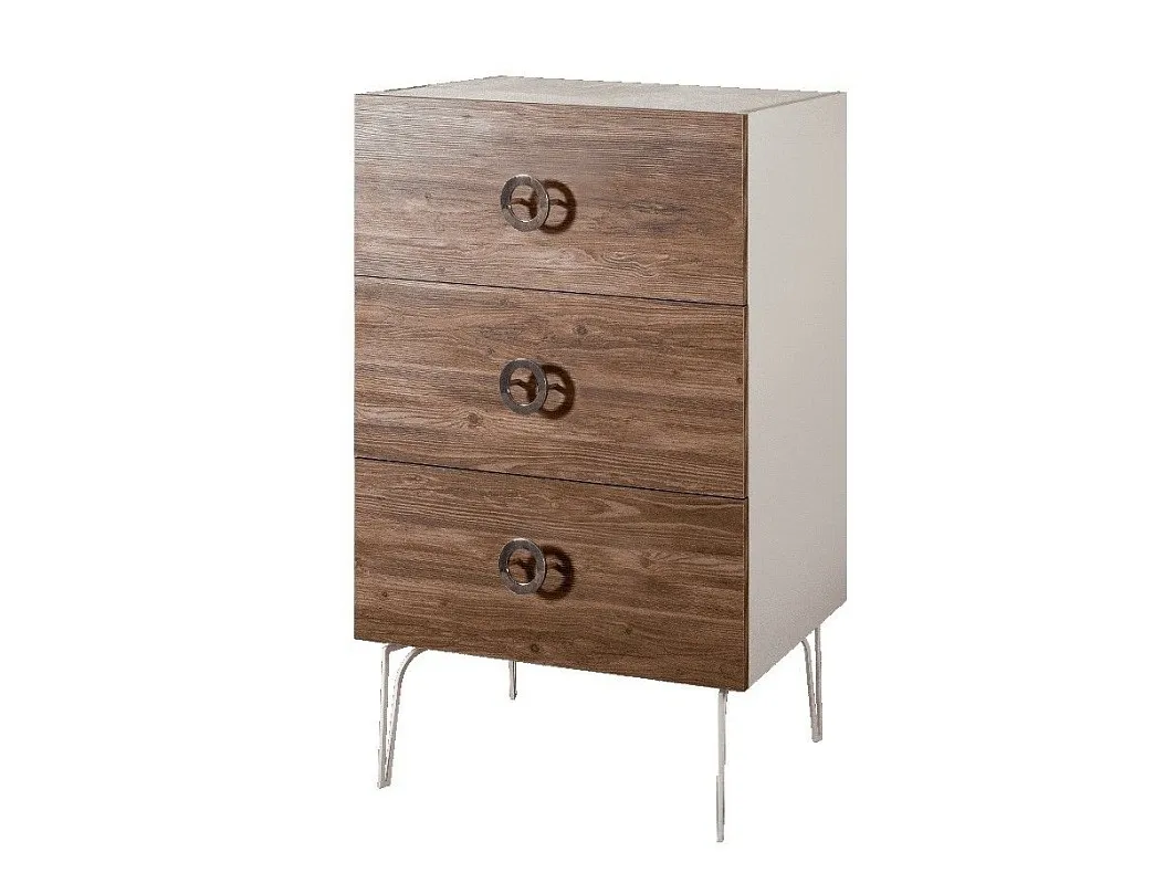 Комод Bogemia Wood Fi (Слоновая кость) (Lakobel/Хром) БМКМ-1(Wo)