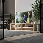 Тумба ТВ Энкель, 2 полки, 160х37x38 см, дуб беленый | изображение 5