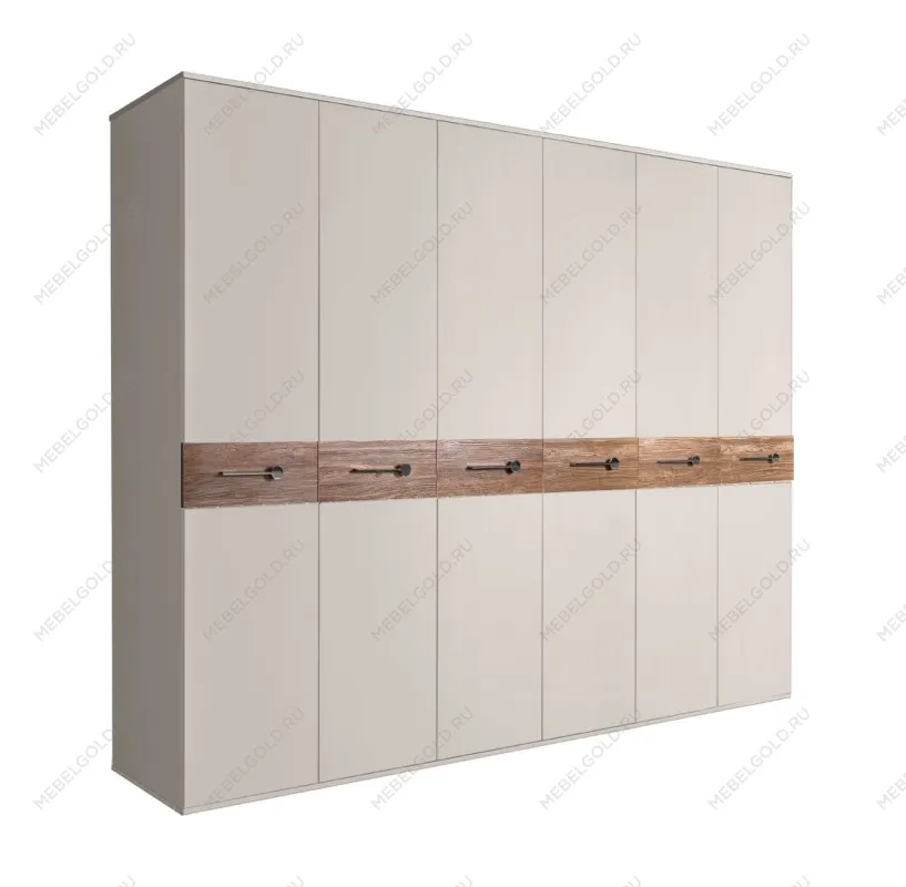 Шкаф 6-ти дв. Bogemia Wood Wo (Шелк/Хром) БМШ2/6(Wo)