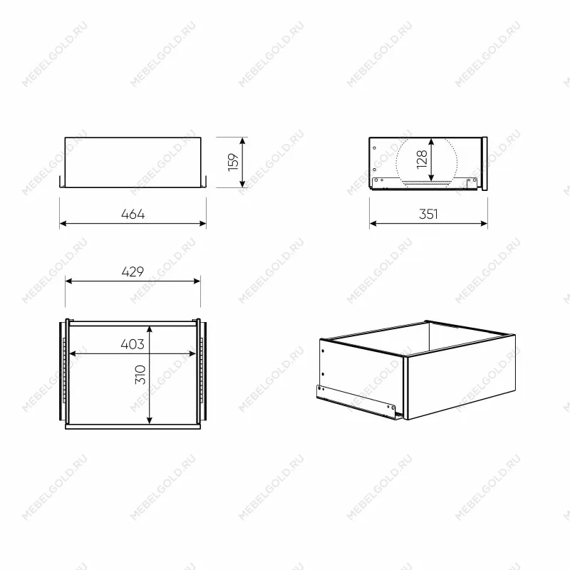 Ящик выдвижной к шкафу МАКС, 43х36х16 см, дуб сонома | изображение 10