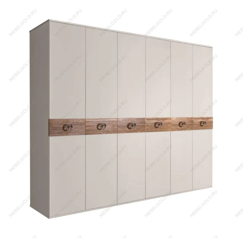 Шкаф 6-ти дв. Bogemia Wood Fi (Шелк/Хром) БМШ2/6(Wo)