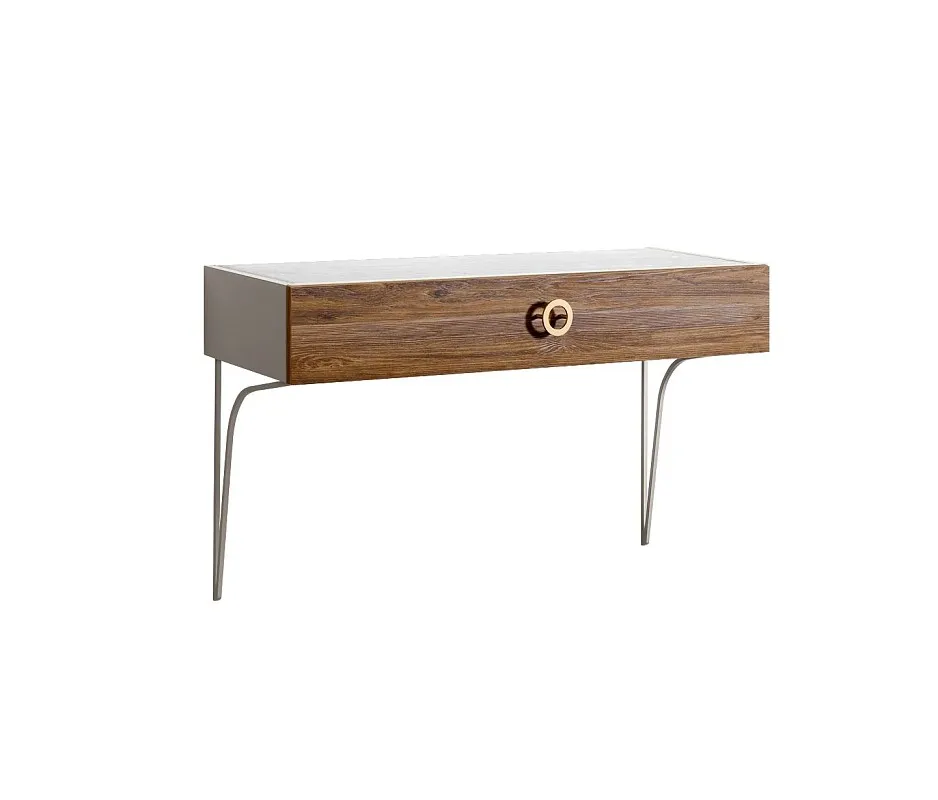Стол туалетный (консоль) Bogemia Wood Fi (Шелк) (Novabuk/Золото) БМСТ-1(Wo)