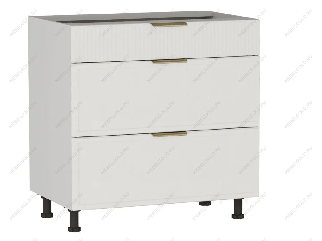 Стол с ящиками СЯ-80 (140/284), Берта (800*528*820) Экокожа Белый, 25325