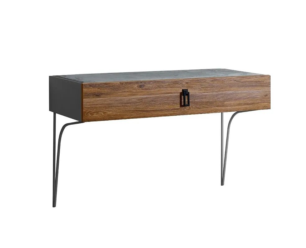 Стол туалетный (консоль) Bogemia Wood Fa (Серый) (Novabuk/Черный) БМСТ-1(Wo)