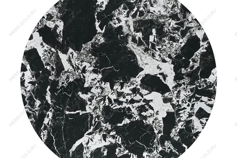 Стол обеденный Halmar MANUEL 120 (черный мрамор/черный) | изображение 1