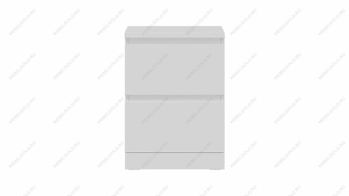 Тумба прикроватная Варма, 2 ящика, 40х55х40 см, эмаль белая | изображение 5