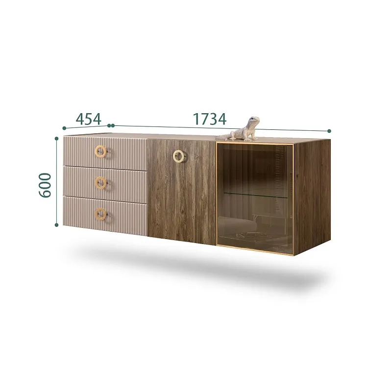 Комод 1.6м Bogemia Woodline Fly Wood Fi (Мокка) (Lakobel/Золото) БМКМ-4[5][10]
