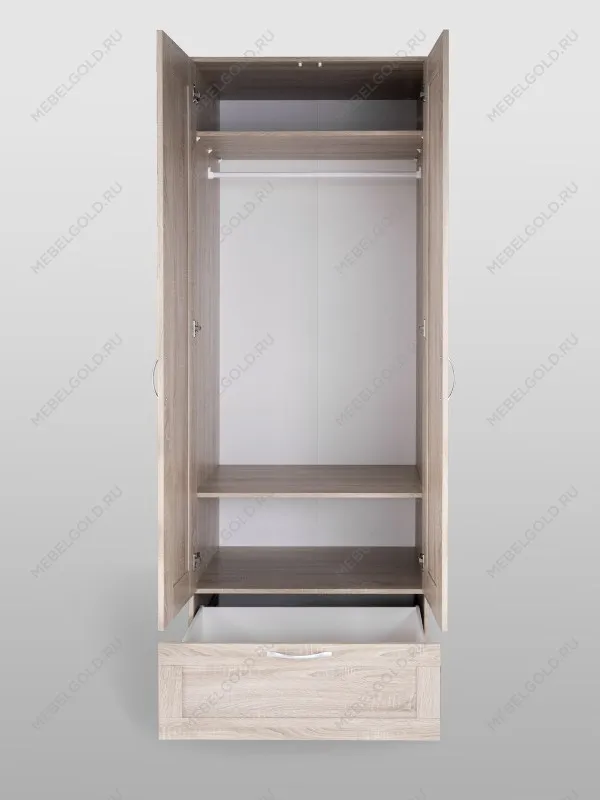 Шкаф Сириус, 2 двери и 1 ящик с зеркалом, 78х59х220 см, дуб сонома | изображение 10