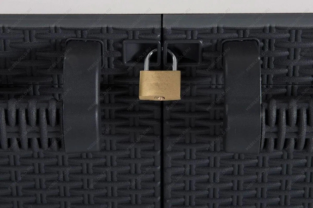 Уличный шкаф TOOMAX 2х дверный глубокий SANTORINI XL (2 полки), светло-серый/антрацит | изображение 3