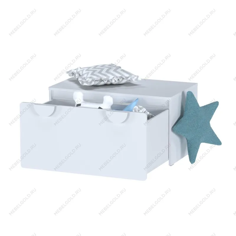 ПИКСИ скамья 90х54х48, робкий подснежник | изображение 1