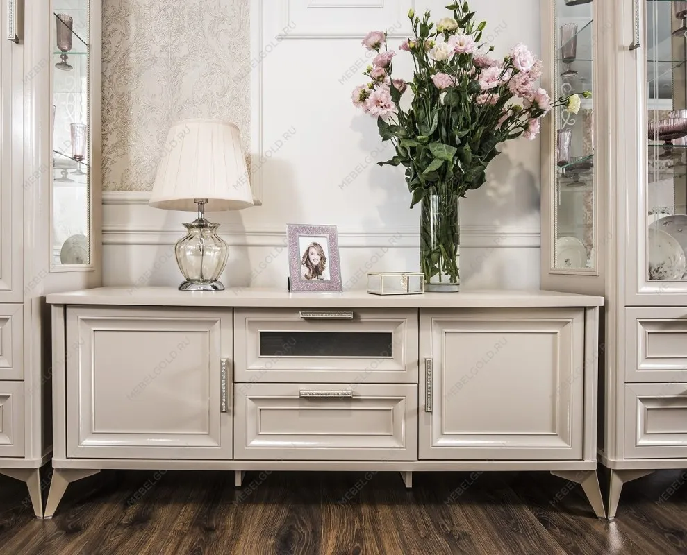 Гостиная Нонна 1+тв+1 бежевый глянец | изображение 3