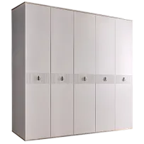 Шкаф 5-ти дверный Римини СОЛО (Белый/Серебро) РМШ2/5(s)