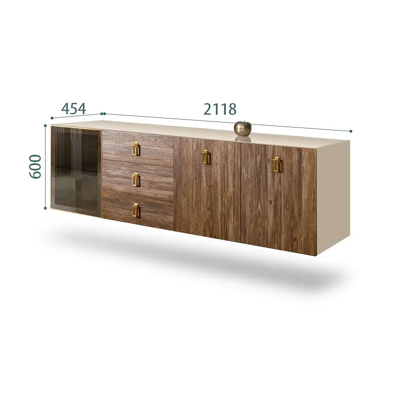 Комод 2.1м Bogemia Fly Wood Fa (Ваниль) (Lakobel/Золото) БМКМ-5[4]