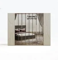 Шкаф Лейла 6-дверный светло серый камень