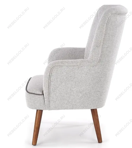 Кресло Halmar BISHOP (светло-серый/орех) | изображение 3