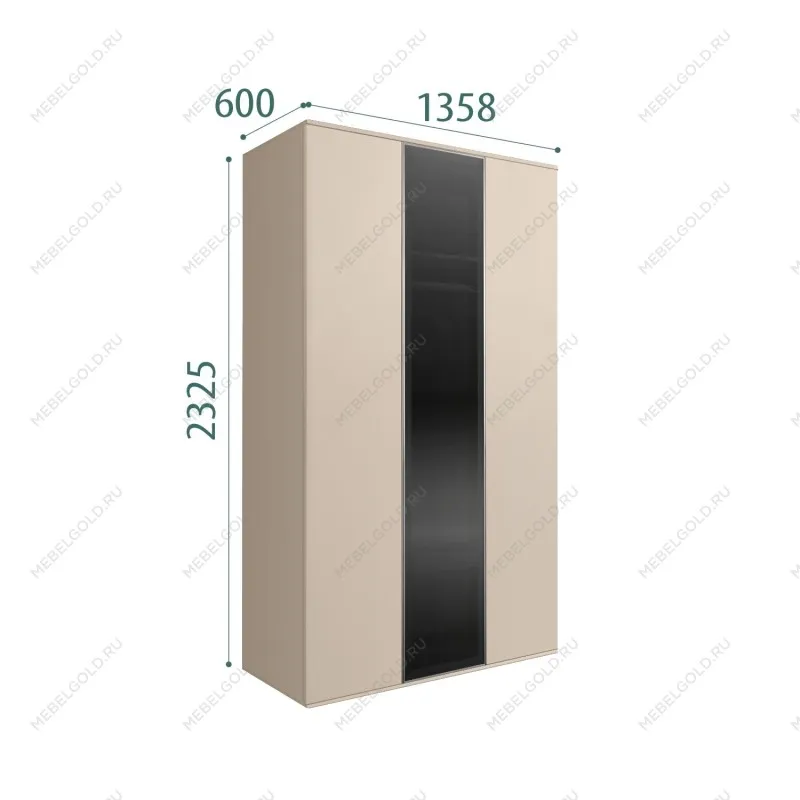 Шкаф 3-х дверный Bogemia Air (Ваниль/Серебро) БМШ2/3(1)