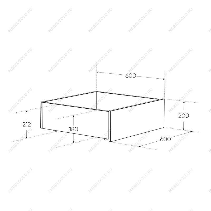 ОРИОН ящик под кровать выкатной ИКЕА / IKEA 60 Дуб Венге | изображение 1