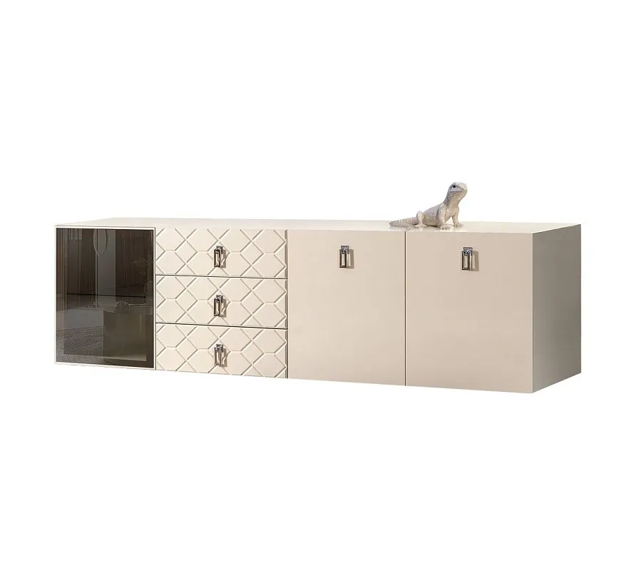 Комод 2.1м Bogemia Fly Farfalle (Слоновая кость) (Lakobel/Хром) БМКМ-5[4]