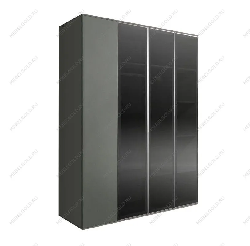 Шкаф 4-х дв. Bogemia Air (Серый/Серебро) БМШ2/4(3)