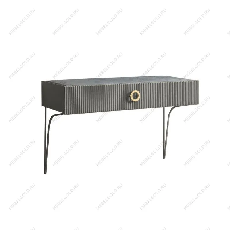 Стол туалетный (консоль) Bogemia Fillini (Серый) (Novabuk/Золото) БМСТ-1(FI)