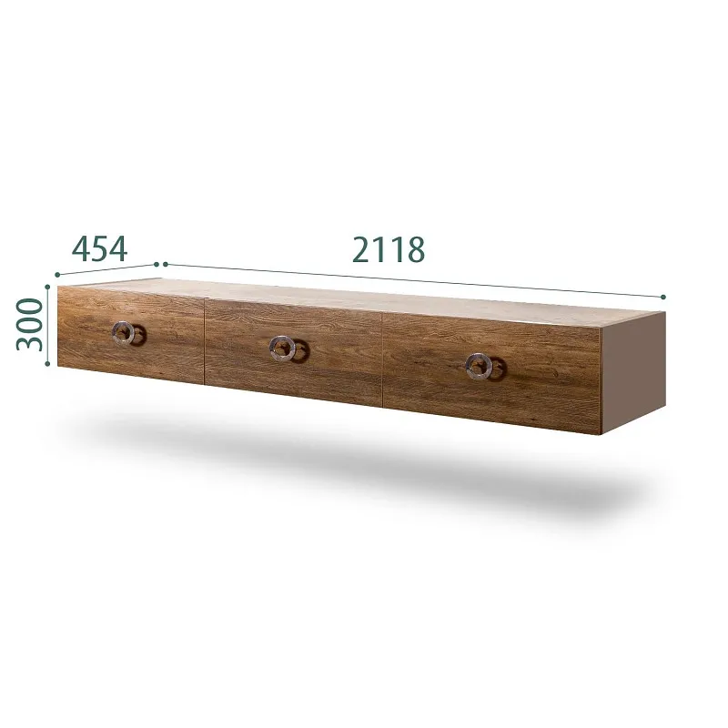 Тумба телевизионная 2.1м Bogemia Fly Wood Fi (Мокка) (Novabuk/Хром) БМТ-2