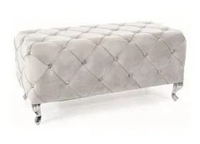 Скамья Signal HESTIA VELVET (светло-серый/серебряный)