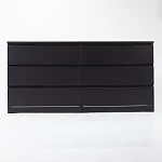 Комод Варма, 6 ящиков, горизонтальный, 160х78х40 см, шпон натурального дерева, ясень черный | изображение 10