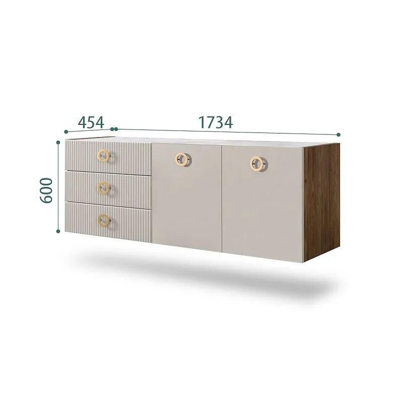 Комод 1.6м Bogemia Woodline Fly Fi (Шелк) (Novabuk/Золото) БМКМ-4