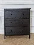 Комод Хитроу (3 ящ) (черный) | изображение 4