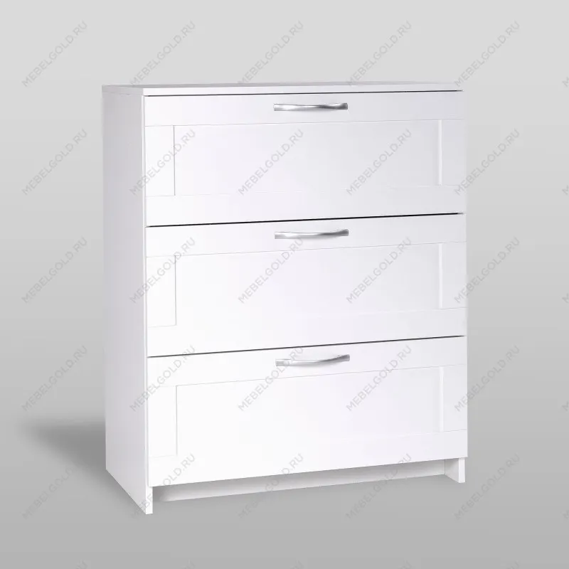 Комод Сириус, 3 ящика, 78х41х94 см, белый | изображение 9