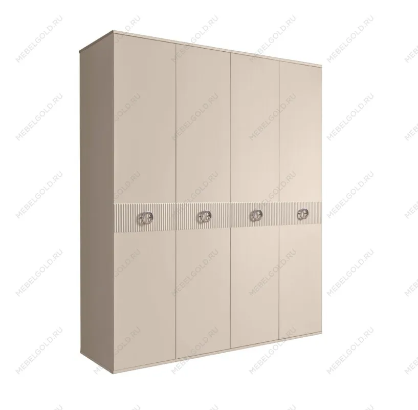 Шкаф 4-х дв. Bogemia Fillini (Ваниль/Хром) БМШ2/4(Fi)