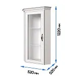 Шкаф с витриной Тиффани 1VU вудлайн кремовый | изображение 2