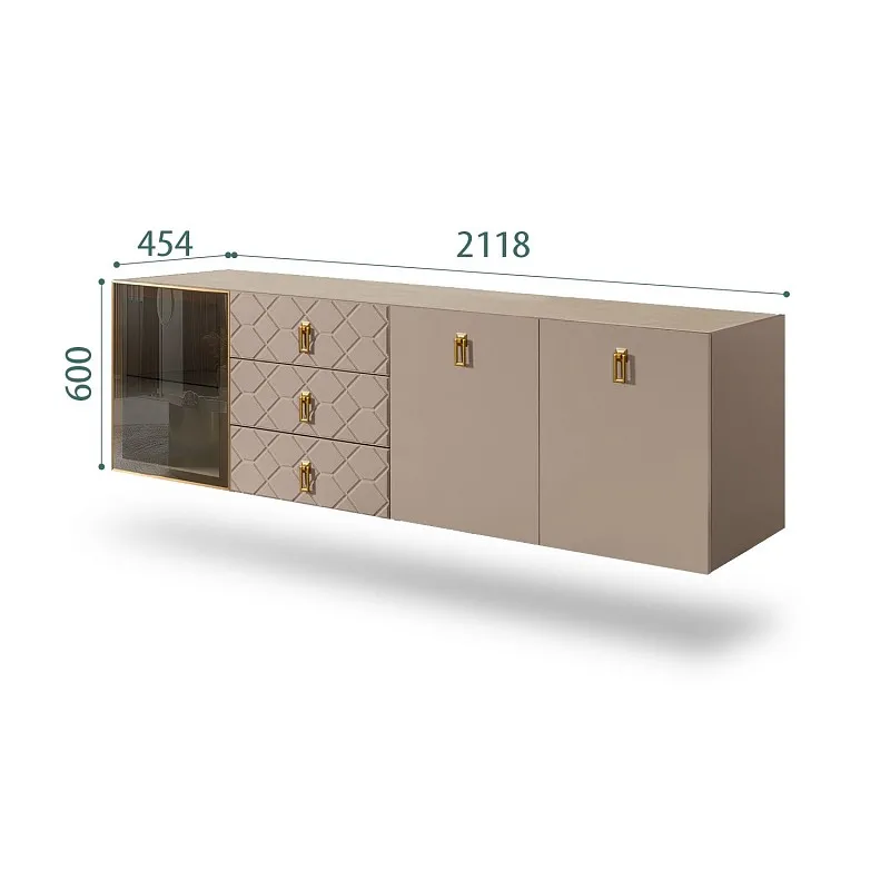 Комод 2.1м Bogemia Fly Farfalle (Мокка) (Novabuk/Золото) БМКМ-5[4]