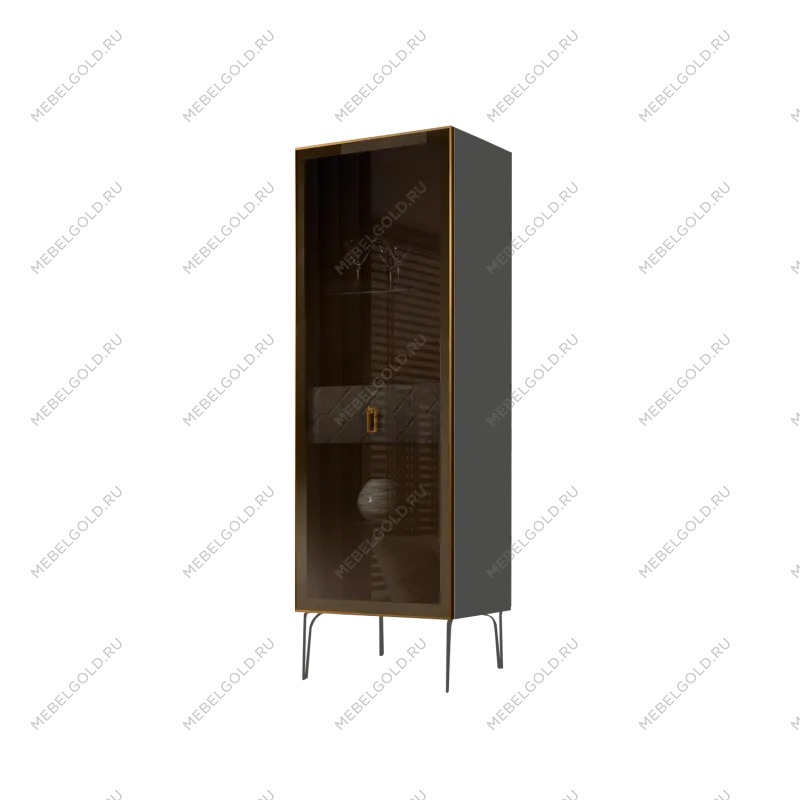 Витрина Bogemia Farfalle (Серый/Золото) БМВ1-1С(Fa)