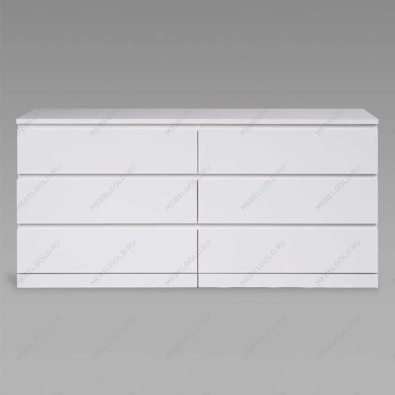 Варма Прайм 6Д комод 160x77x48, белый | изображение 1