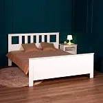 Кровать двуспальная Сага, 140х200 см, белая | изображение 15