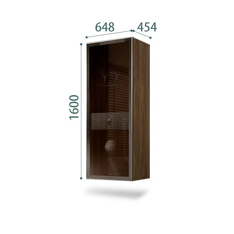 Витрина Bogemia Woodline Fly Fa (Шелк/Хром) БМВ1-1С