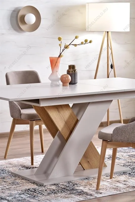 Стол обеденный Halmar XARELTO 130 (кашемир/дуб кремона) | изображение 9