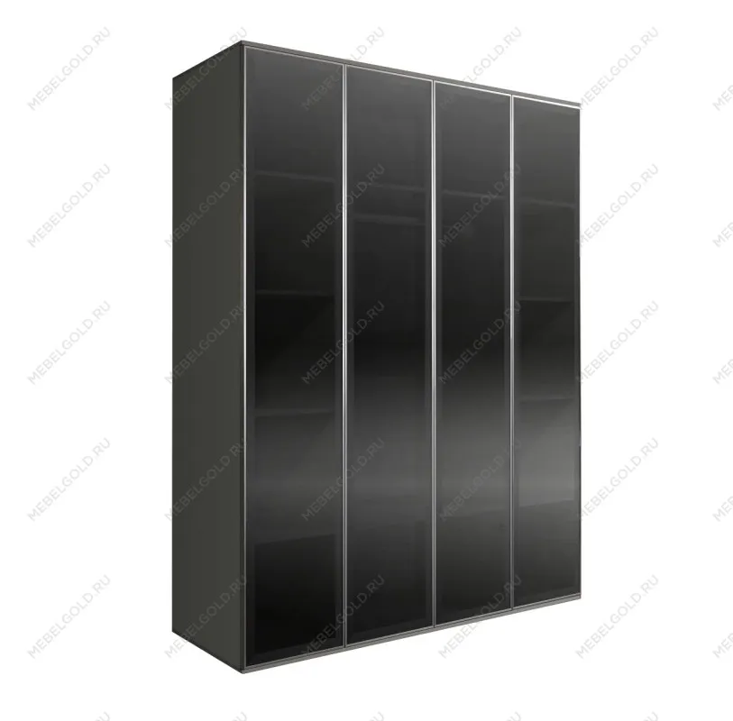 Шкаф 4-х дверный Bogemia Air (Серый/Серебро) БМШ2/4(4)