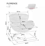 Кресло Signal FLORENCE Raven (темно-бежевый/черный) | изображение 3