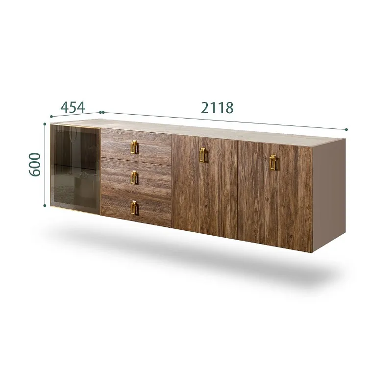 Комод 2.1м Bogemia Fly Wood Fa (Мокка) (Novabuk/Золото) БМКМ-5[4]