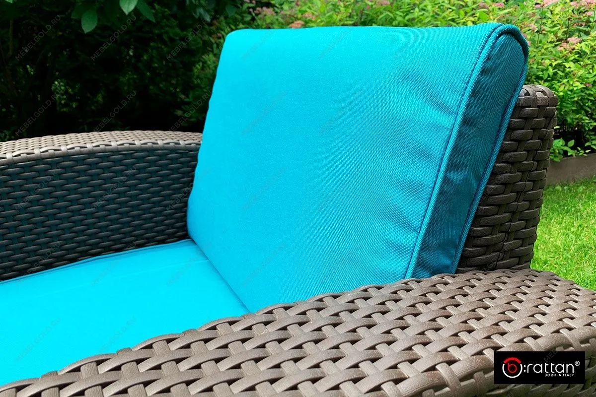 Комплект чехлов на подушки для мебели Rattan Premium, нео изумруд | изображение 1