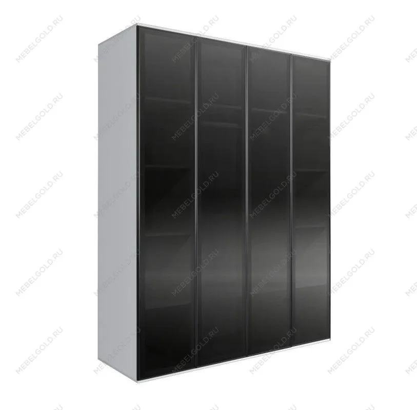 Шкаф 4-х дверный Bogemia Air (Белый/Черный) БМШ2/4(4)