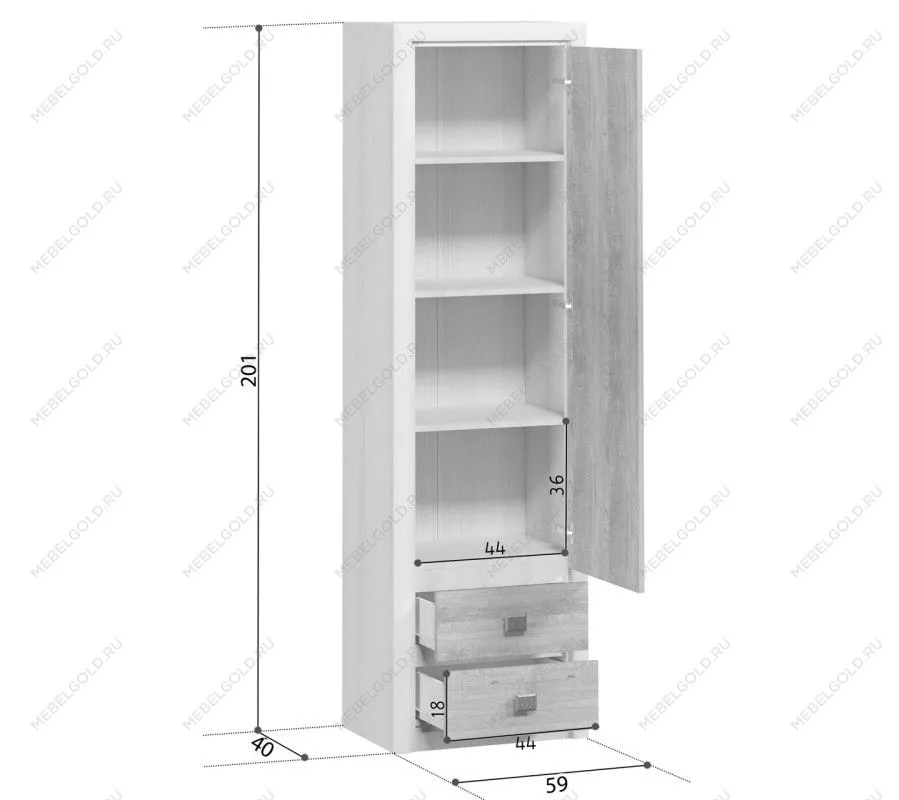 Пенал Коен REG1D2S Венге/Штрокс (NEW) | изображение 5