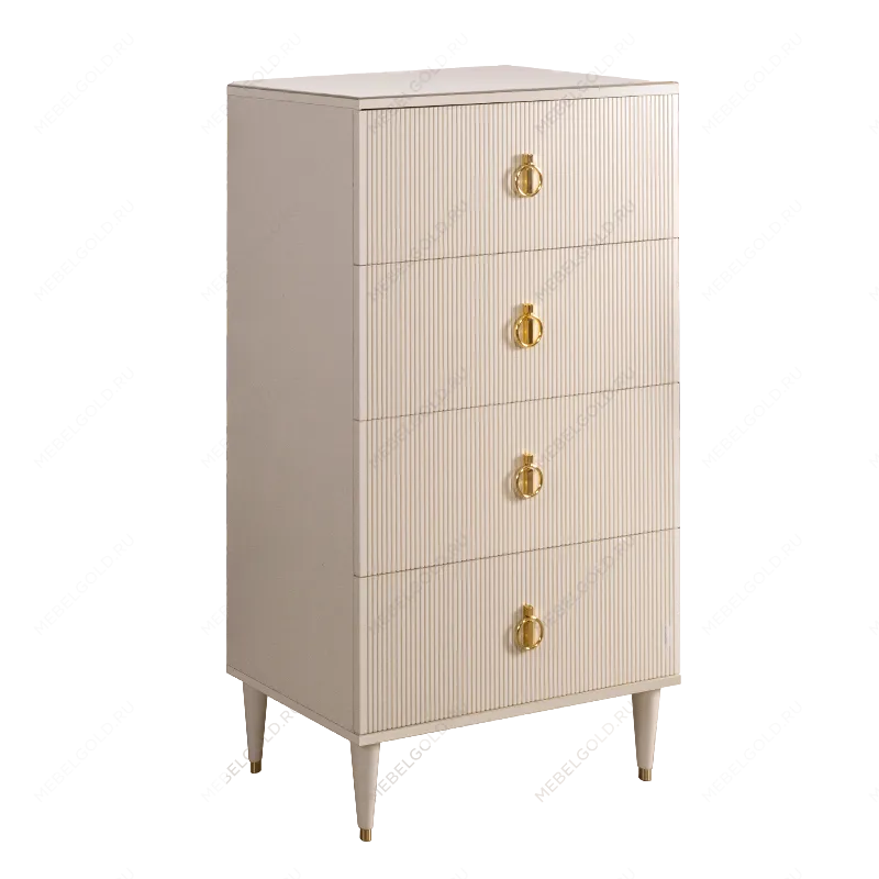 Комод 4 ящика Римини СОЛО (беж золото) - Выставка м. Марьина роща