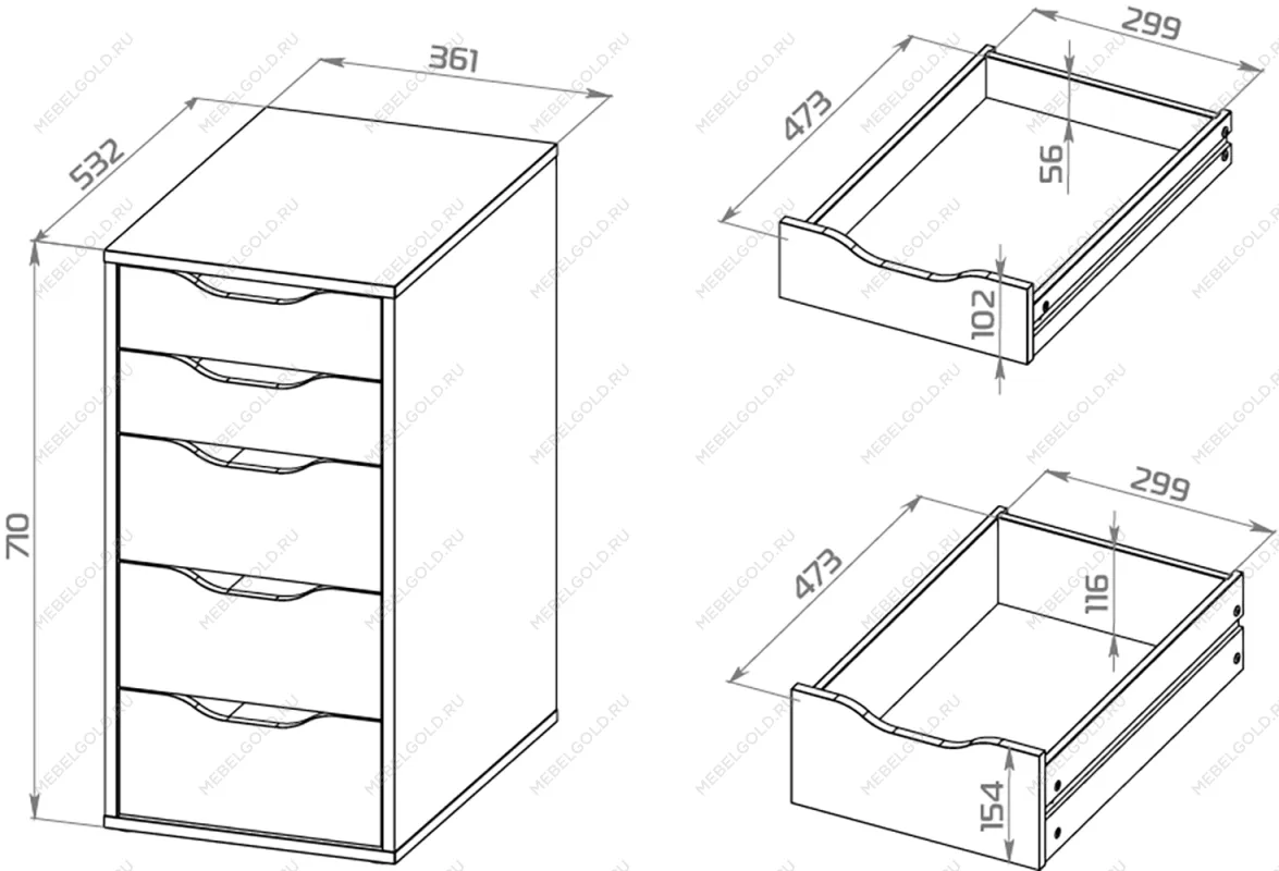 ИНГАР комод ИКЕА / IKEA белый с пятью выдвижными ящиками | изображение 4