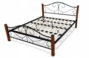 Кровать Halmar VIOLETTA 140 (черешня античная/черный)